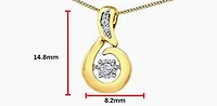 10K Yellow Gold 0.05 cttw Diamond Pulse Pendant