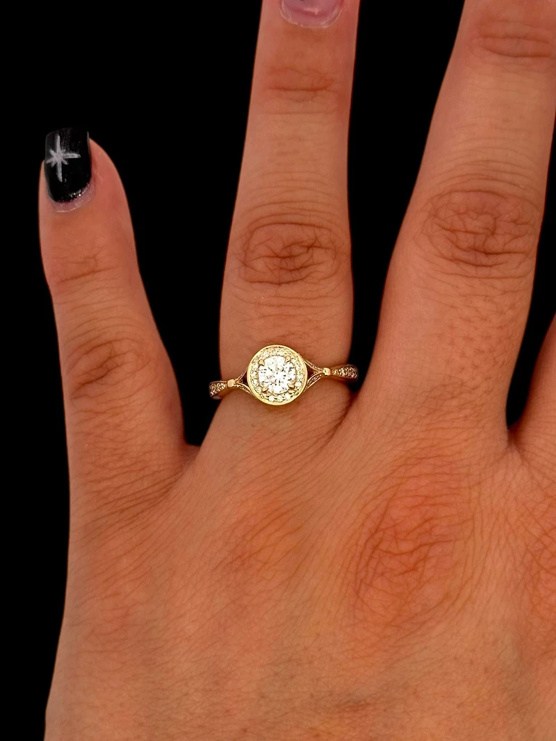 10K Yellow Gold 0.44 ct Canadian Diamond Ring - 4.5