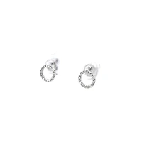 14K White Gold 0.10 cttw Diamond Earrings