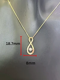 10K Yellow Gold 0.10cttw Diamond Pulse Pendant, 18"
