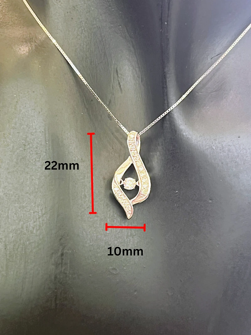 10K Gold 0.25 cttw Diamond Pulse Pendant