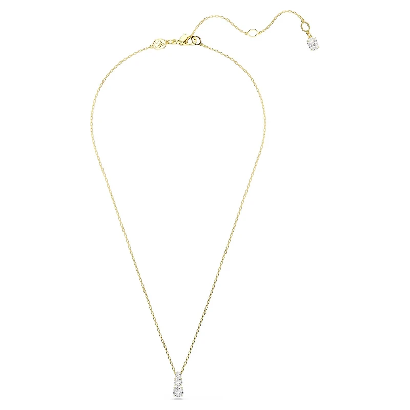 Swarovski Stilla Attract pendant, Round cut, White, Gold-tone plated 5723298
