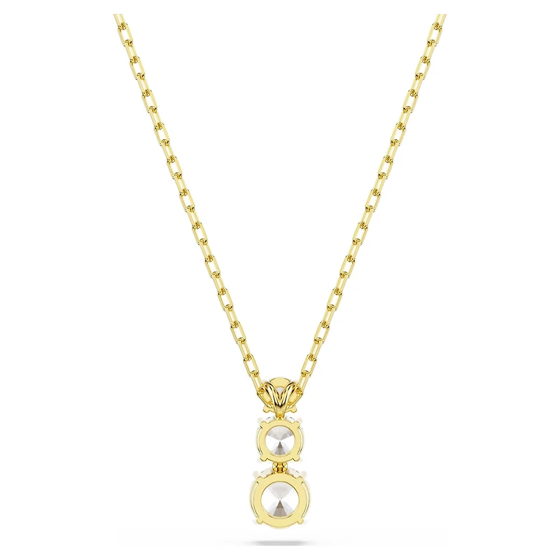 Swarovski Stilla Attract pendant, Round cut, White, Gold-tone plated 5723298