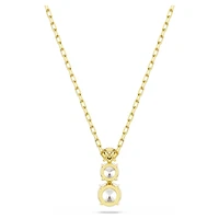 Swarovski Stilla Attract pendant, Round cut, White, Gold-tone plated 5723298