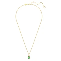Swarovski Chroma pendant, Pear cut, Green, Gold-tone plated - 5648751