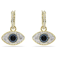 Swarovski - Symbolica drop earrings, Evil eye, Blue, Gold-tone plated - 5692163/5701612 (SS)
