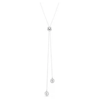 Swarovski Una Angelic Y pendant Round cut, White, Rhodium plated 5733067