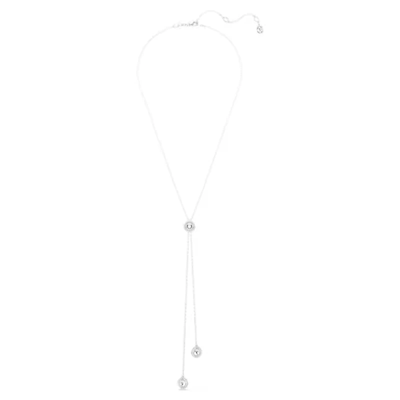Swarovski Una Angelic Y pendant Round cut, White, Rhodium plated 5733067