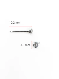 10K White Gold 0.12cttw Canadian Diamond Stud Earrings