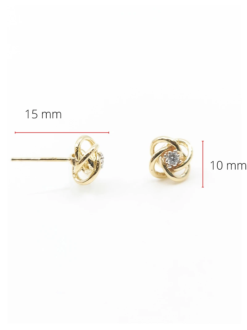 10K Yellow Gold 0.10cttw Canadian Diamond Earrings