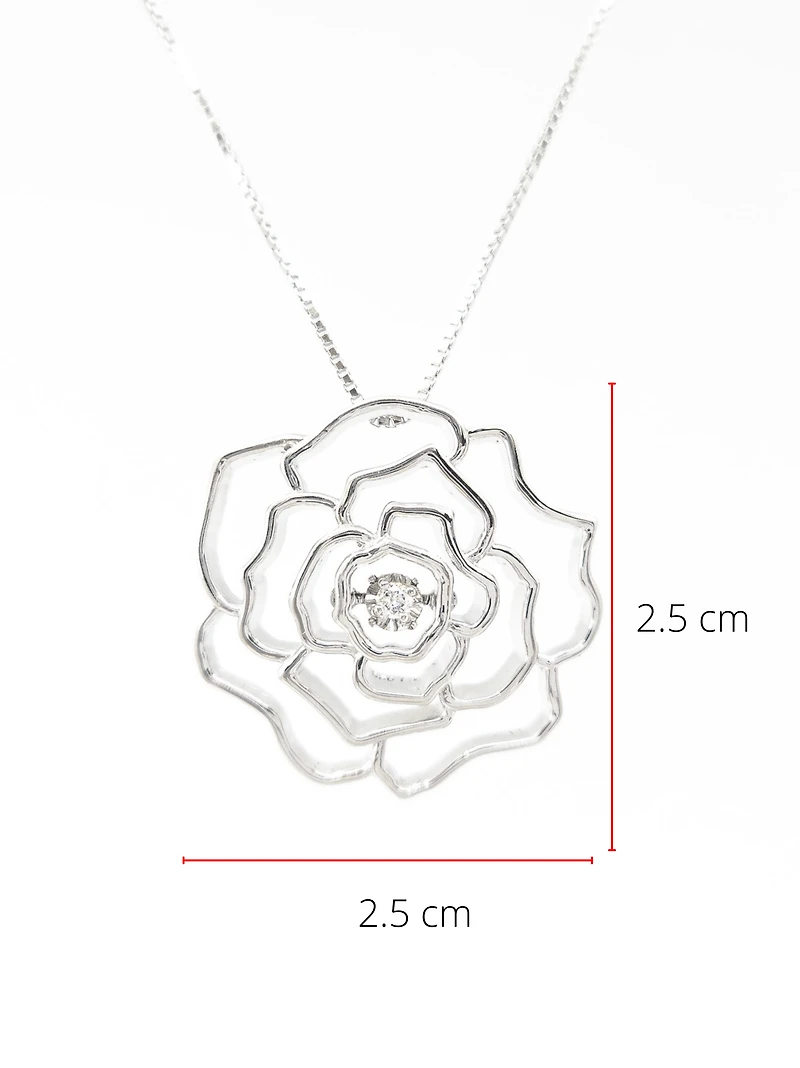 Sterling Silver Canadian Diamond Necklace