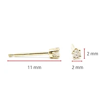 14K Yellow Gold Diamond Studs