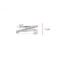 14K White Gold 0.56cttw Canadian Diamond Ring, size 6