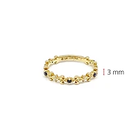 10K Yellow Gold 0.04cttw Genuine Sapphire & 0.02cttw Diamond Ring, size 6.5