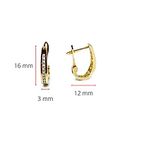 10K Yellow Gold 0.25cttw Diamond Hoop Earrings
