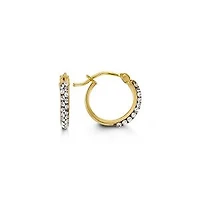 10K Yellow Gold Cubic Zirconia 15mm Earrings