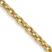 14K Gold 1.8mm Forzantine Cable with Lobster Clasp Chain - /