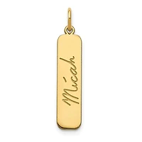 Signature Bar Charm - Sterling Silver