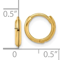 10k Polished Hinged Hoop Earrings