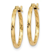 10k Twist Hoop Earrings