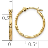 10k Twist Hoop Earrings