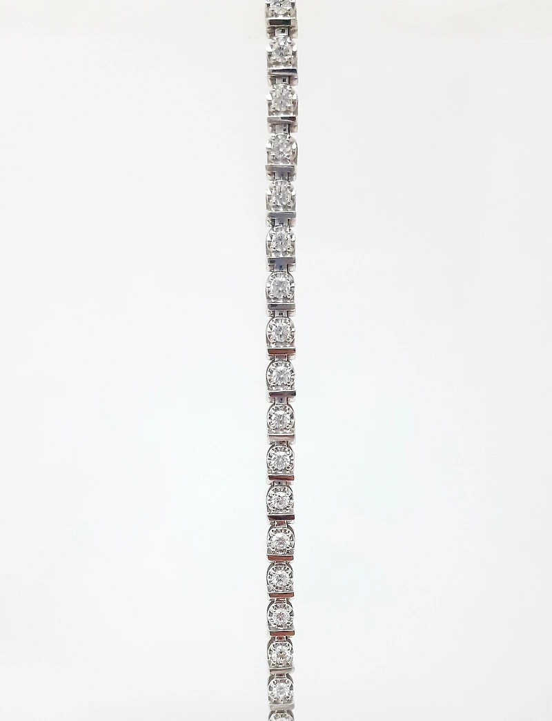 10K White Gold 2.00 cttw Diamond Tennis Bracelet