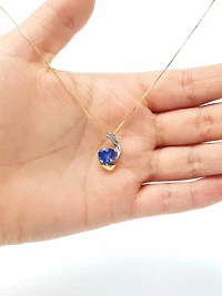 Tanzanite and Diamond Pendant
