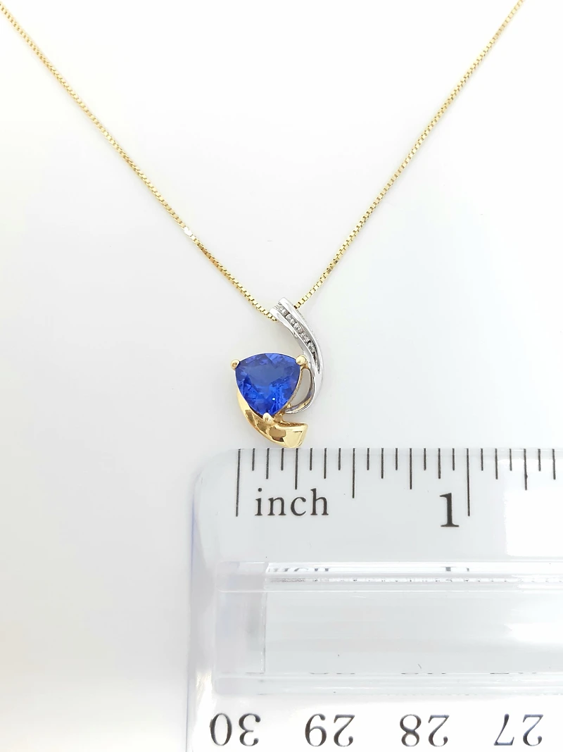 Tanzanite and Diamond Pendant
