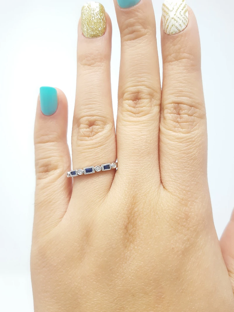 Sapphire and Diamond Ring