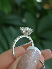 Moissanite Engagement & Wedding Band Set - 4.5