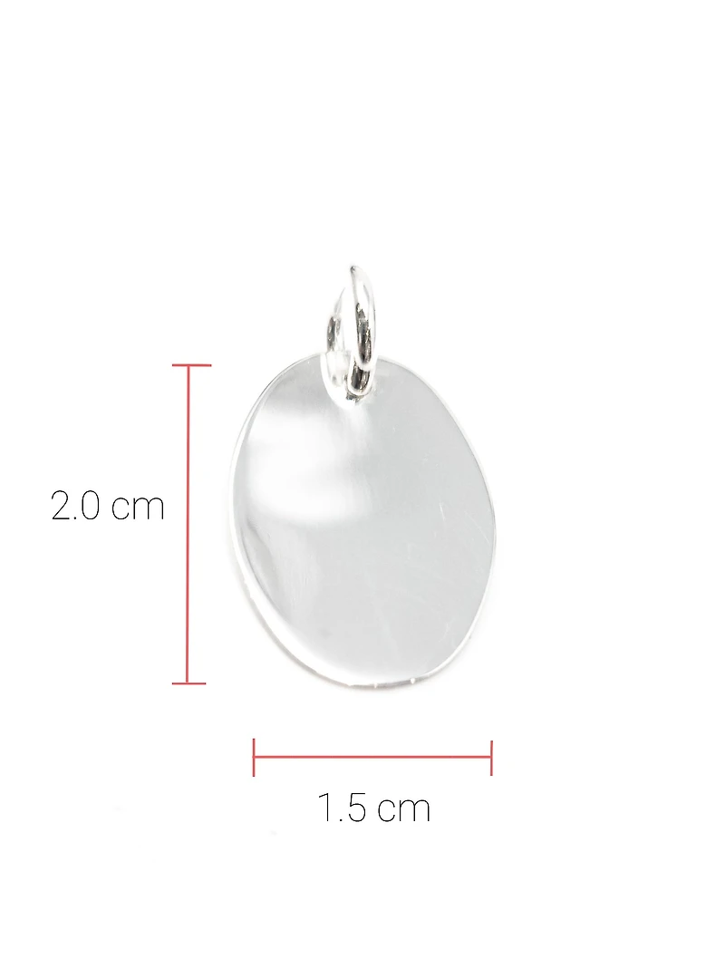 Sterling Silver Oval Charm