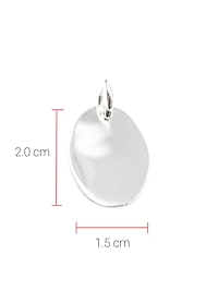 Sterling Silver Oval Charm