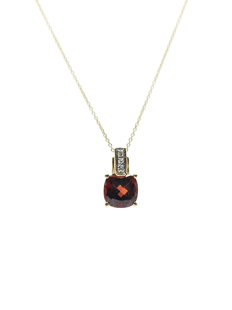 Garnet and Diamond Pendant