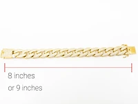 Gold plated Sterling Silver & Cubic Zirconia Bracelet - inches /