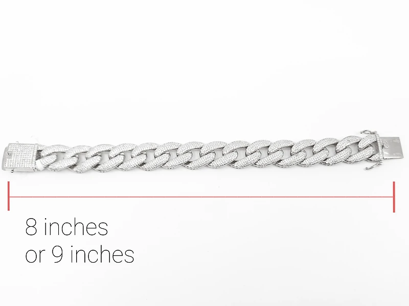 Gold plated Sterling Silver & Cubic Zirconia Bracelet - inches /