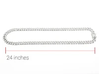 Sterling Silver Baguette CZ Chain