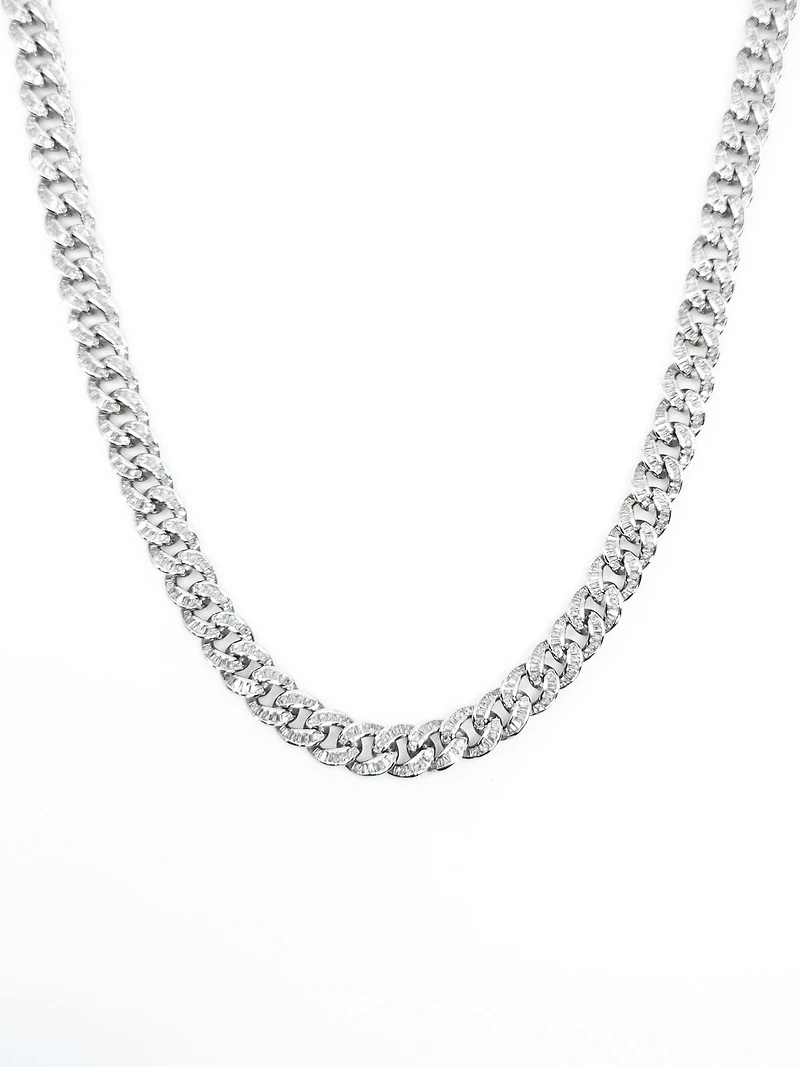 Sterling Silver Baguette CZ Chain