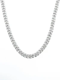 Sterling Silver Baguette CZ Chain