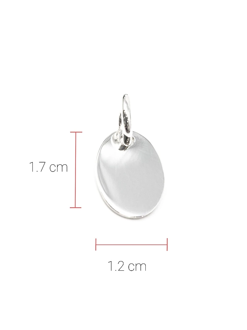 Sterling Silver Oval Charm