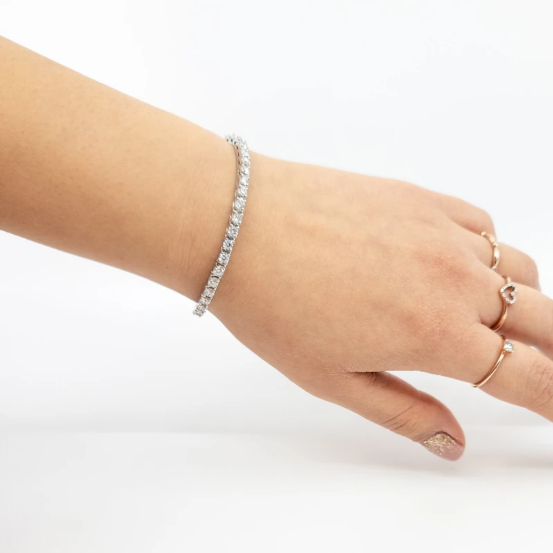 Lab-Created Diamond Tennis Bracelet
