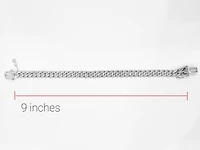 TRACKING - Sterling Silver & Cubic Zirconia Bracelet inches