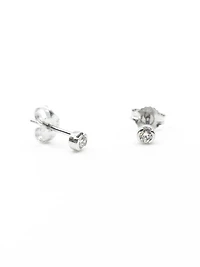 10K White Gold 0.12cttw Canadian Diamond Stud Earrings