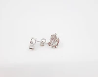 10K White Gold Canadian Diamond 0.08cttw Earrings