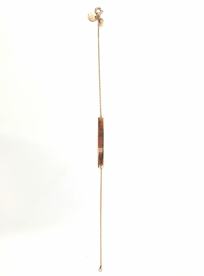 10K Rose Gold Engraveable ID Bracelet - 7 Inches