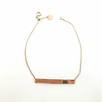 10K Rose Gold Engraveable ID Bracelet - 7 Inches