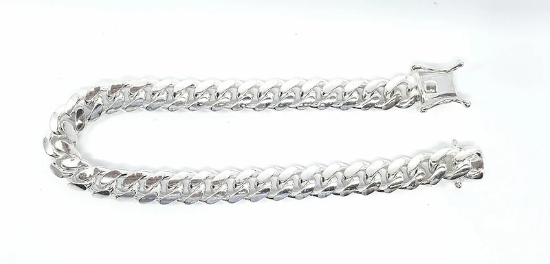 Sterling Silver Miami Cuban Rhodium Plated Bracelet