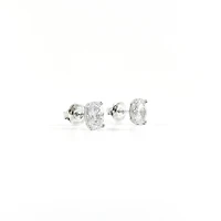925 Sterling Silver Oval Cubic Zirconia with 4 Claw Setting - 7mm x 5mm