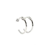 Sterling Silver Hoop Earrings 27mm