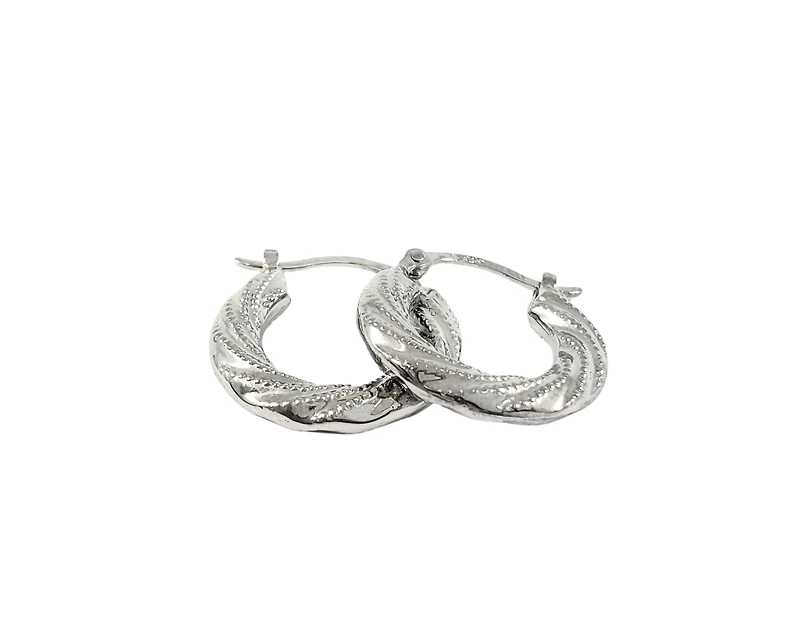 Sterling Silver Hoop Earrings 17mm