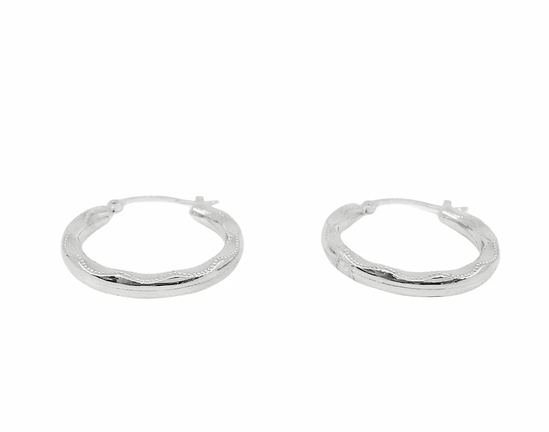 Sterling Silver Hoop Earrings 22mm